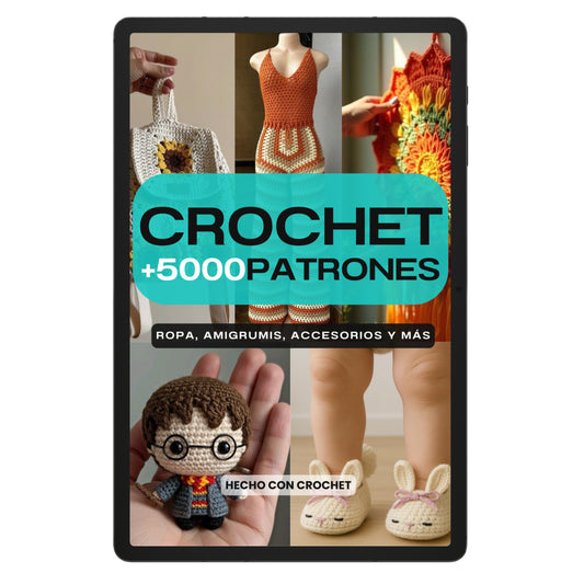 100% Exclusivos: Más 5.000 Patrones Crochet + Curso desde Cero